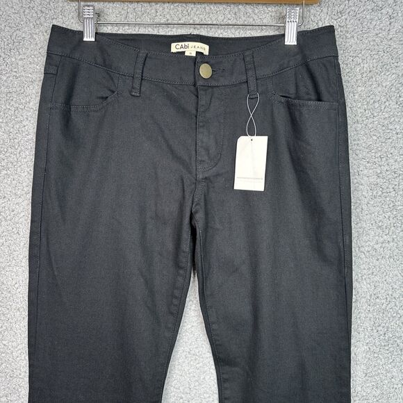 Cabi Jeans Women’s 6 Black Super Flare Pants NWT Licorice Wide Leg Cotton Blend - Picture 2 of 13